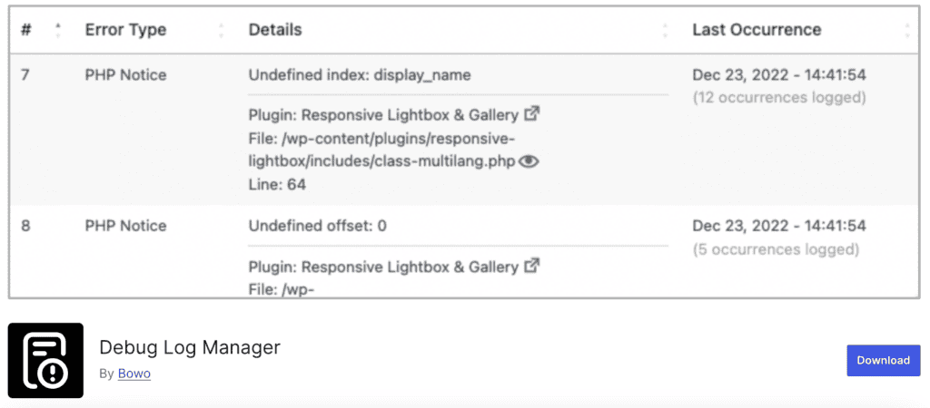 Debug Log Manager by Bowo